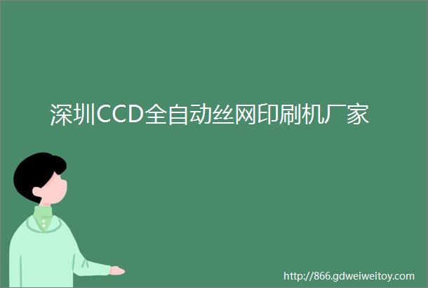 深圳CCD全自动丝网印刷机厂家